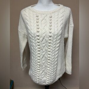 Talbots Women's Cable Knit Sweater - Ivory